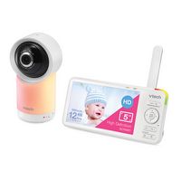 VTech - 1080p Smart WiFi Remote Access 360 Degree Pan & Tilt Video Baby Monitor with 5” Display, ... - Left View
