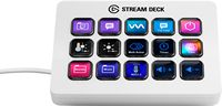 Elgato - Stream Deck MK.2 Full-size Wired USB Keypad with 15 Customizable LCD keys and Interchang... - Left View