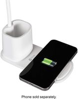 OttLite - Organizer LED Desk Lamp with Wireless Charging - White - Left View