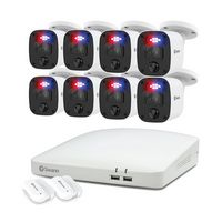Swann - Home 8-Channel, 8-Camera Indoor/Outdoor 1080p 1TB DVR Security Surveillance System - White - Left View