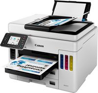 Canon - MAXIFY MegaTank GX7021 Wireless All-In-One Inkjet Printer with Fax - White - Left View
