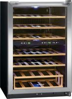 Frigidaire - 45 Bottle Two-Zone Wine Cooler - Stainless steel - Left View