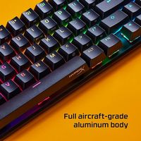 HyperX - Alloy Origins 65% Compact Wired Mechanical Aqua Tactile Switch Gaming Keyboard with RGB ... - Left View