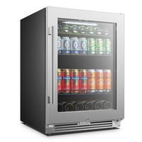 LanboPro - 112 Can 6 Bottle Beverage Refrigerator with Precision Temperature Controls and Removab... - Left View