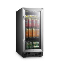 Lanbo - 15 Inch 76 Can Compressor Beverage Cooler with Precision Temperature Controls and Removab... - Left View