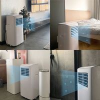 JHS - 250 Sq. Ft. Portable Air Conditioner - White - Left View