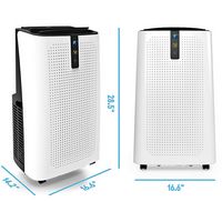 JHS - 12,000 BTU Portable Air Conditioner - White - Left View