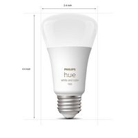 Philips - Hue A19 Bluetooth 75W Smart LED Bulb (2-Pack) - White and Color Ambiance - Left View