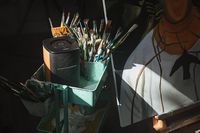 Edifier - MS50A Classic Portable Wi-Fi Speaker - Wood - Left View