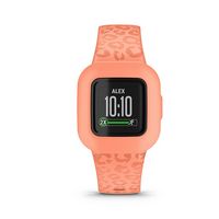 Garmin - vívofit jr. 3 Kids Fitness Tracker - Peach Leopard - (2016) - Left View