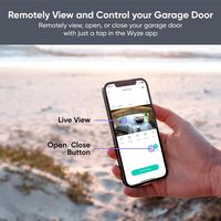 Wyze - Indoor/Outdoor Wireless 1080p HD Smart Garage Door Opener and Security Camera - White - Left View