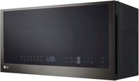 LG - 2.0 Cu. Ft. Over-the-Range Microwave with Sensor Cooking and EasyClean - Black Stainless Steel - Left View