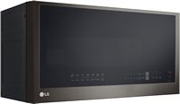 LG - 2.0 Cu. Ft. Over-the-Range Microwave with Sensor Cooking and EasyClean - Black Stainless Steel - Left View