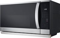 LG - 2.1 Cu. Ft. Over-the-Range Smart Microwave with Sensor Cooking and ExtendaVent 2.0 - Stainle... - Left View