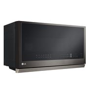 LG - 2.1 Cu. Ft. Over-the-Range Smart Microwave with Sensor Cooking and ExtendaVent 2.0 - Black S... - Left View