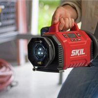 Skil - PWR CORE 20 20-Volt Inflator - Tool Only - Red/Black - Left View