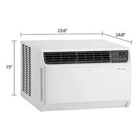 LG - 12,000 BTU Dual Inverter Smart Window Air Conditioner - White - Left View