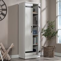Sauder - Home Plus 2-Door Kitchen Storage Cabinet - White - Left View