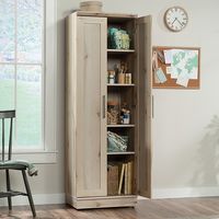 Sauder - Homeplus 2-Door Storage Cabinet - Gray - Left View