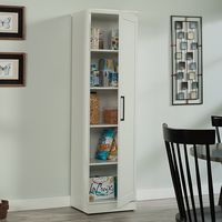 Sauder - Home Plus Single Door Pantry Storage Cabinet - White - Left View