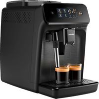Philips - 1200 Series Fully Automatic Espresso Machine with Milk Frother - Black - Left View