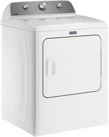 Maytag - 7.0 Cu. Ft. Gas Dryer with Wrinkle Prevent - White - Left View