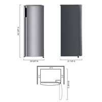 LG - 5.79 Cu. Ft. Top-Freezer Refrigerator with Semi Auto Defrost - Platinum Silver - Left View