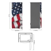 LG - 6.9 Cu. Ft. Top-Freezer Refrigerator with Semi Auto Defrost - American Flag - Left View