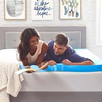 Sealy - Essentials 3 Inch Mattress Topper, Full - Blue - Left View