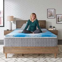 Sealy - Essentials 2 Inch Mattress Topper, California King - Blue - Left View