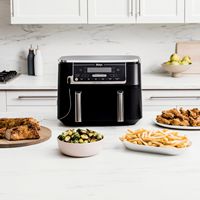 Ninja - Foodi 6-in-1 10-qt. XL 2-Basket Air Fryer with DualZone Technology & Smart Cook System - ... - Left View
