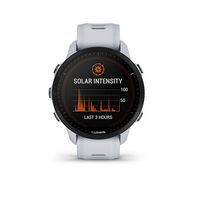 Garmin - Forerunner 955 Solar GPS Smartwatch 47 mm Fiber-reinforced polymer - Whitestone - (2022) - Left View