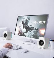 Edifier - G2000 2.0 Bluetooth Gaming Speakers with RGB Lighting (2-Piece) - White - Left View