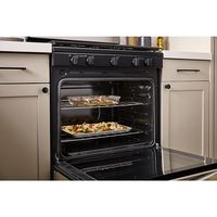 Whirlpool - 5.1 Cu. Ft. Freestanding Gas Range with Broiler Drawer - Black - Left View