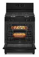 Whirlpool - 5.1 Cu. Ft. Freestanding Gas Range with Broiler Drawer - Black - Left View