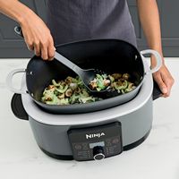 Ninja - Foodi PossibleCooker PRO, 8.5qt Multi-Cooker - Sea Salt Grey - Left View