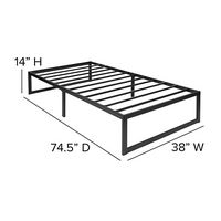 Flash Furniture - Bentley King Platform Bed - Black - Left View