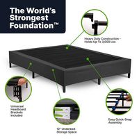 Ghostbed - All-in-One Metal Foundation - Twin XL - Black - Left View