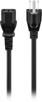 Insignia™ - 6’ AC Power Cable - Black - Left View