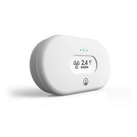 Airthings - View Radon Battery Wi-Fi Smart Radon/Humidity/Temperature Sensor - Matte White - Left View