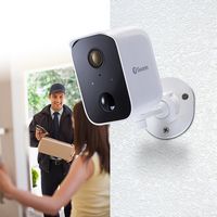 Swann - CoreCam Indoor/Outdoor Wireless 1080p Security Camera - White - Left View
