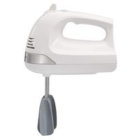 Hamilton Beach - 6 Speed Hand Mixer with Easy Clean Beaters and Snap-On Case - WHITE - Left View