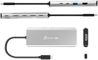 j5create - USB4 Dual 4K Multi-Port Hub - Space Gray/Black - Left View