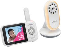 VTech - 2.8” Digital Video Baby Monitor with Night Light - White - Left View