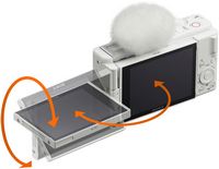 Sony - ZV-1F Vlog Camera for Content Creators and Vloggers - White - Left View