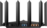 TP-Link - Archer AXE7800 Tri-Band Wi-Fi 6E Router - Black - Left View