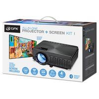 GPX - PJ300VP LED Projector with Bluetooth, Screen Included - Black - Left View