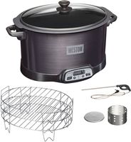 Weston - 2-in-1 Indoor Smoker and Slow Cooker - STAINLESS STEEL - Left View