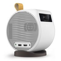 BenQ - GV11 Smart LED Portable Ceiling Projector with 135-Degree Rotating Angle Projection - White - Left View