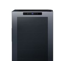 NewAir - 34-Bottle Wine Cooler with Mirrored Double-Layer Tempered Glass Door & Compressor Coolin... - Left View